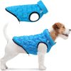 Winter Dog Coat XL Size Blue Lightweight Reversible Warm Dog Jacket Water Resistant Windproof Jacket Dog Coats for Large Dogs