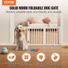 VEVOR Free Standing Dog Gate, 24" H x 60" W Freestanding Pet Gate, 3 Panels Foldable Dog Gate for Wide and Narrow Passageways
